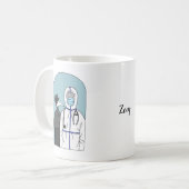 Mug Médecin de la peste avec le médecin COVID Nom pers (Devant gauche)