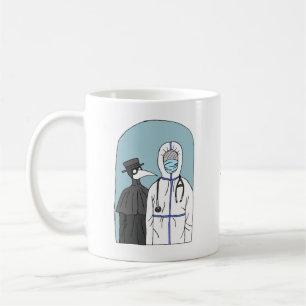 Mug Médecin de la peste avec le médecin COVID Nom pers