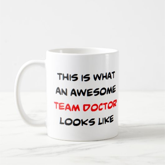 Mug médecin d'équipe, génial (Gauche)