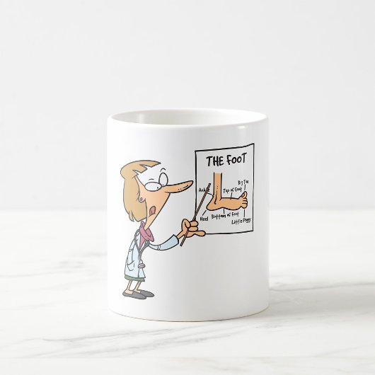 Mug Médecin drôle enseignant l'anatomie du pied