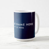 Mug Médecin élégant Navy Gold Caducée (Devant droit)