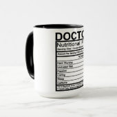 Mug Médecin - Faits nutritionnels (Devant gauche)