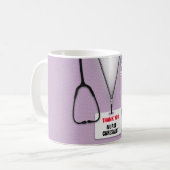 Mug Médecin Médicale, infirmière ou aidante de carrièr (Devant gauche)