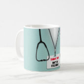 Mug Médecin Médicale, infirmière ou aidante de carrièr (Devant gauche)