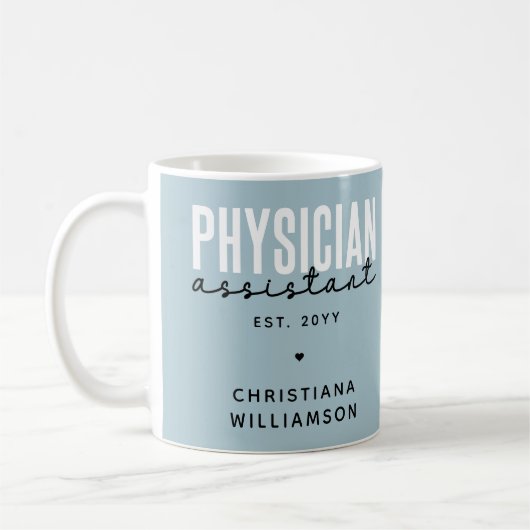 Mug Médecin personnalisé Assistant PA Graduation (Gauche)
