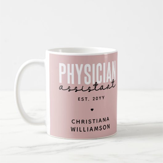 Mug Médecin personnalisé Assistant PA Graduation (Gauche)