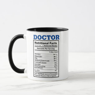 Mug Médecin plaisanteries Nutritionnel Faits Médicales