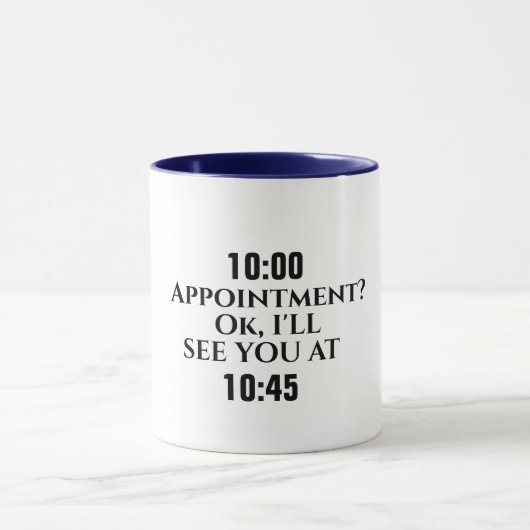Mug médecin rendez-vous médecin jeu de mots amusant (Centre)