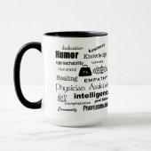 Mug Médecin Sous-Word Cloud/Noir (Gauche)