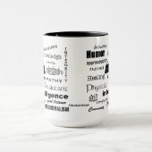 Mug Médecin Sous-Word Cloud/Noir (Centre)