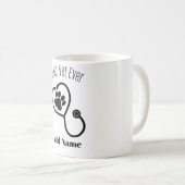 Mug Médecin vétérinaire compatissant Design de soins a (Devant droit)