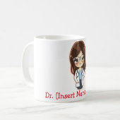 Mug Médecine féminine customisée, je suis médecin (Devant gauche)