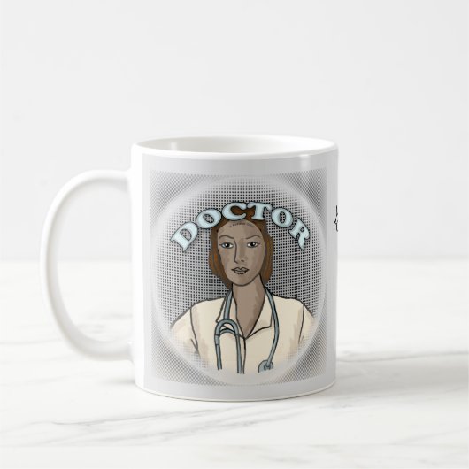 Mug Médecine féminine noire (Gauche)