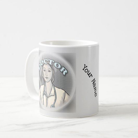 Mug Médecine féminine rétro (Devant gauche)