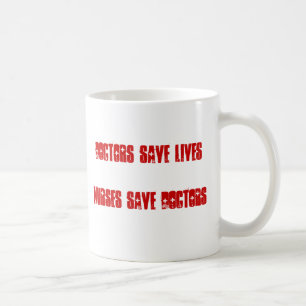 Mug Médecins Save Lives - les infirmières sauvent de