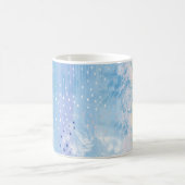 Mug Média mixte Abstrait bleu turquoise jaune (Centre)
