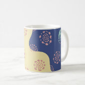 Mug Média mixte bleu et jaune géométrique (Devant droit)