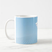 Mug Médicale blanc 3D Caduceus Blue Design (Gauche)