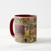 Mug MEDIEVAL BESTIARY,BLACK HEDGEHOG KING and ANIMALS  (Devant gauche)