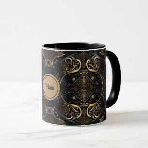 Mug Médiéval noir et or