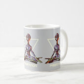 Mug Méditation. Alien en pose tranquille (Devant droit)