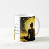 Mug Méditation de la femme Om Shanti Shanti Shanti (Devant droit)