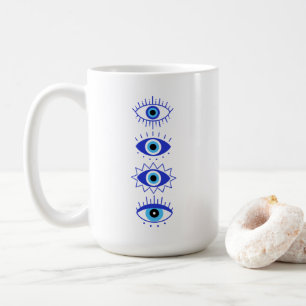 Mug Méditation de l'énergie du mal bleu Hamsa Mystical
