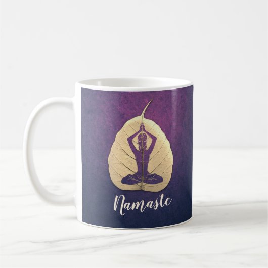 Mug Méditation de l'instructeur YOGA Pose Bodhi Leaf C (Gauche)