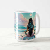 Mug Méditation Harmonie sur la plage (Devant droit)
