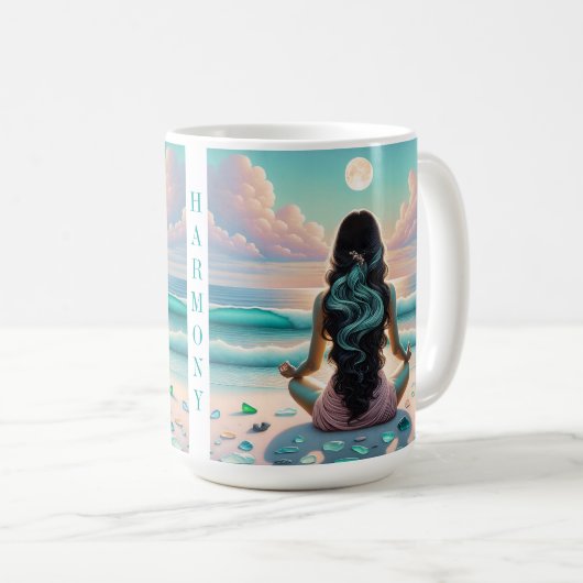 Mug Méditation Harmonie sur la plage (Devant droit)