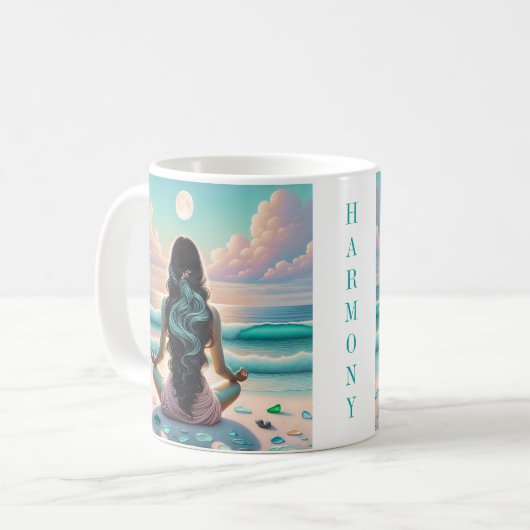 Mug Méditation Harmonie sur la plage (Devant gauche)