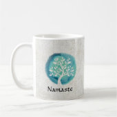 Mug Méditation Yoga Instructeur Elégant Aquarelle Arbr (Gauche)