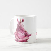 Mug Méditer le rhinocéros rose (Devant gauche)