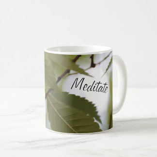Mug Méditer sur la nature vert jardin feuille belle