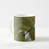 Mug Méditer sur la nature vert jardin feuille belle (Devant gauche)