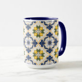 Mug Mediterranean Lemon Tile Italian Talavera (Devant droit)