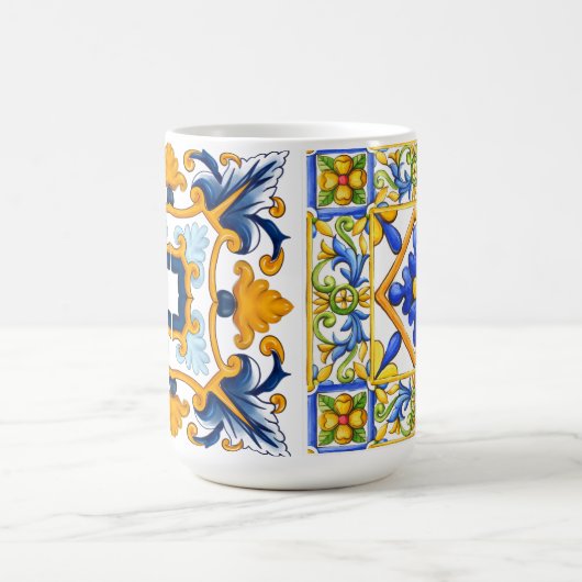 Mug méditerranéen, tuiles siciliennes, citrons     (Centre)