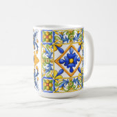 Mug méditerranéen, tuiles siciliennes, citrons     (Devant droit)