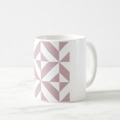 Mug Medium Mauve Geometric Deco Cube Pattern (Devant droit)