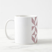 Mug Medium Mauve Geometric Deco Cube Pattern (Gauche)