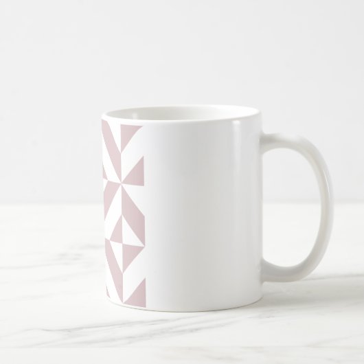 Mug Medium Mauve Geometric Deco Cube Pattern (Droite)