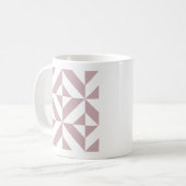 Mug Medium Mauve Geometric Deco Cube Pattern (Devant gauche)