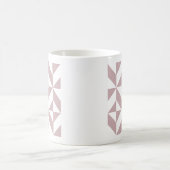 Mug Medium Mauve Geometric Deco Cube Pattern (Centre)