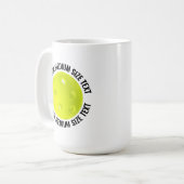 Mug Medium Personalized Text Pickleball 15 oz. Custom (Devant gauche)