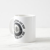 Mug Medium Personalized Text Poll 8 Ball 11oz. Custom (Devant gauche)