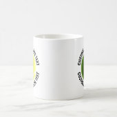 Mug Medium Personalized Text Tennis Ball  11oz. Custom (Centre)