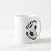 Mug Medium Personalized Text Tennis Ball 11oz. Custom (Devant droit)