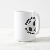 Mug Medium Personalized Text Tennis Ball 15 oz. Custom (Devant droit)