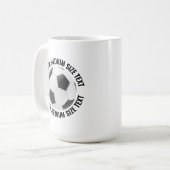 Mug Medium Personalized Text Tennis Ball 15 oz. Custom (Devant gauche)