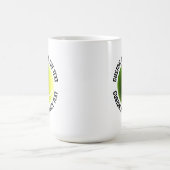 Mug Medium Personalized Text Tennis Ball 15 oz. Custom (Centre)